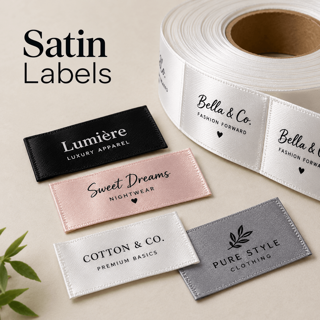 Satin labels